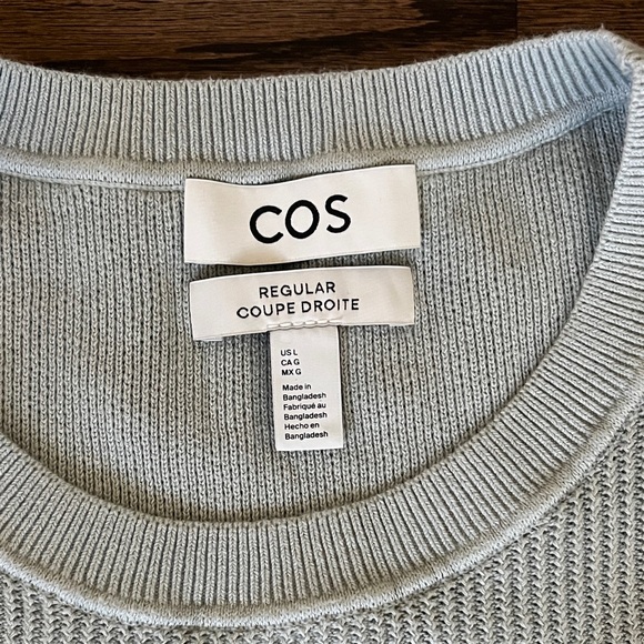 COS Light Blue Ribbed Knit Sweater - Picture 2 of 3